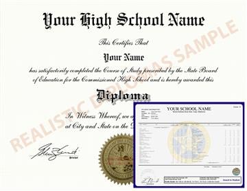 Fake High School Diploma and Transcripts Design 4 HSDT Design 4